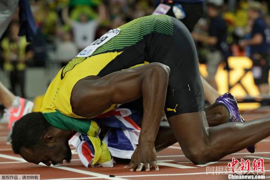 资料图:牙买加短跑明星博尔特。 资料图:牙买加短跑明星博尔特。