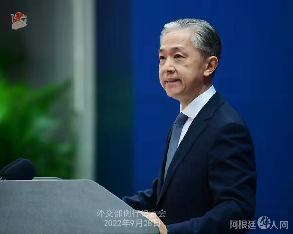 中国外交部发言人汪文斌。 薛伟 摄