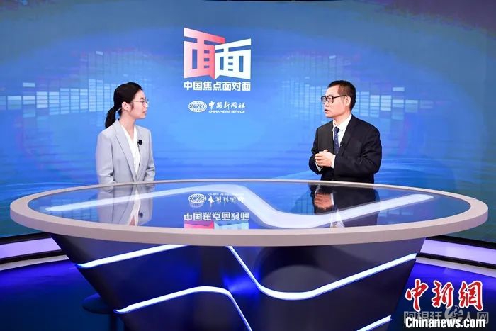 中新社“中国焦点面对面”专访国际宇航联空间运输委员会副主席杨宇光。中新社记者 田雨昊 摄
