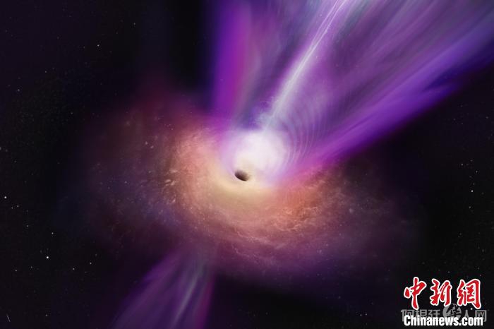 M87黑洞艺术想象图。　中科院上海天文台 供图