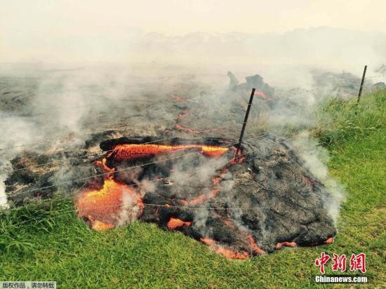夏威夷火山喷发岩浆逼近民宅 居民开始撤离(图)